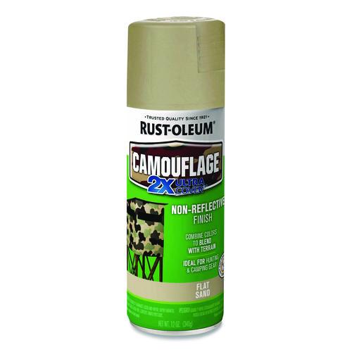 Rust-Oleum Camouflage Spray Paint, Flat Sand, 12 oz Aerosol Can