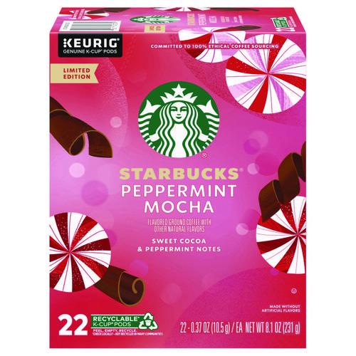 Starbucks Peppermint Mocha K-Cup, 22/Box, 4/Carton