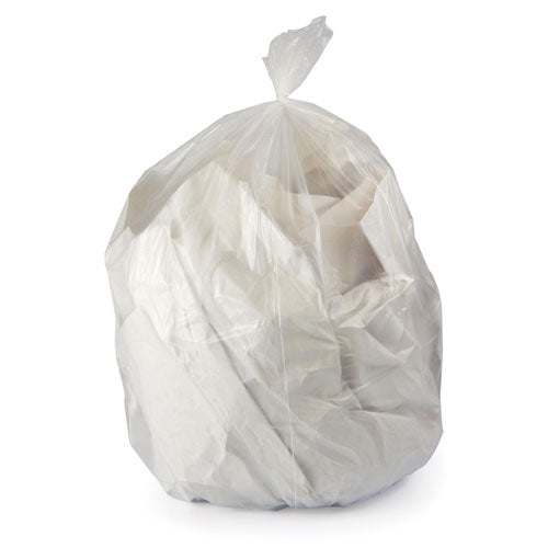 Heritage Linear Low-Density Can Liners, 56 gal, 2 mil, 44 x 50, Clear, Flat Pack,100 Bags