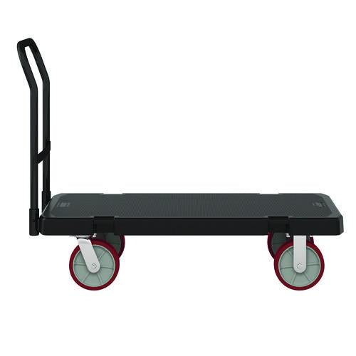 Suncast Commercial Resin Platform Truck, 1,600 lb Capacity, 24.25 x 52.25 x 41, Black