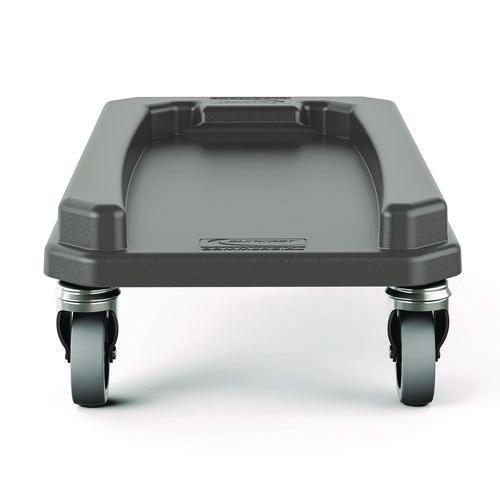 Suncast Commercial 23 Gallon Resin Slim Trash Can Dolly, 11.88" x 20.78" x 6.18", Gray
