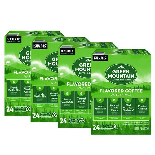 Green Mountain Coffee Flavored Variety Coffee K-Cups, Assorted Flavors, 96/Carton