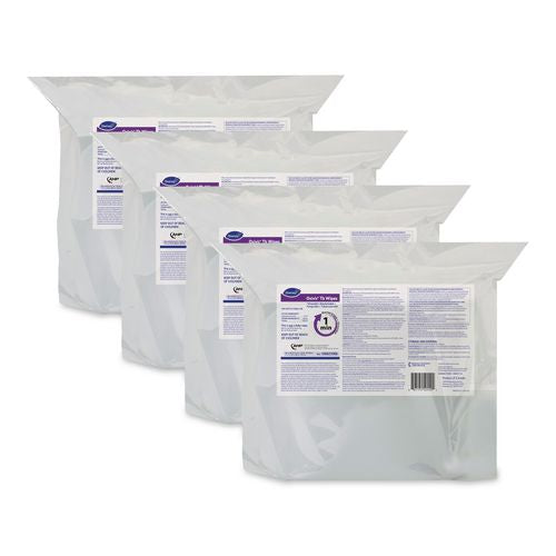 Diversey Oxivir TB Disinfectant Wipes Refill, 11 x 12, Unscented, White, 160 Wipes/Refill Pouch, 4 Refill Pouches/Carton