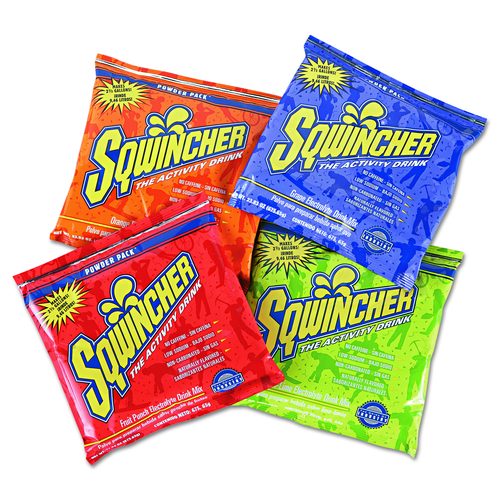 Sqwincher Powder Pack Concentrated Activity Drink, Assorted, 23.83 oz Packet, Yields 2.5 Gallons per Packet, 32/Carton
