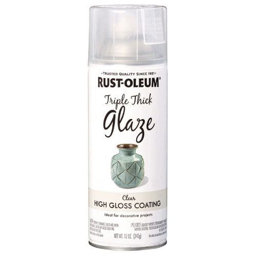 Rust-Oleum Specialty Triple Thick Glaze Spray Paint, High Gloss Clear, 12 oz Aerosol Can