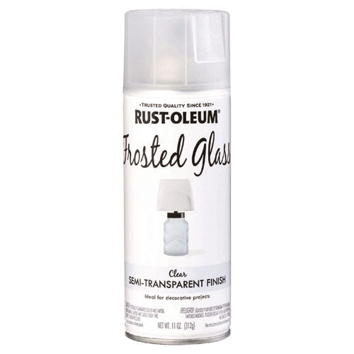 Rust-Oleum Specialty Frosted Glass Spray Paint, Matte Clear, 11 oz Aerosol Can, 6/Carton