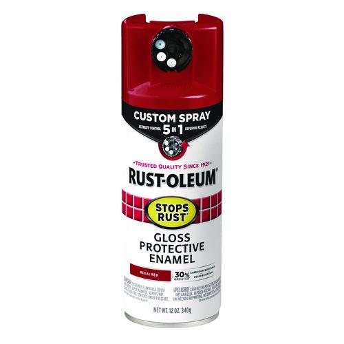 Rust-Oleum Stops Rust 5-in-1 Spray Paint, Gloss Regal Red, 12 oz Aerosol Can
