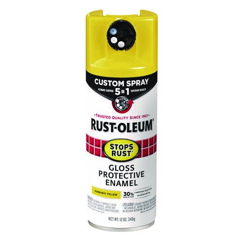 Rust-Oleum Stops Rust 5-in-1 Spray Paint, Gloss Sunburst Yellow, 12 oz Aerosol Can