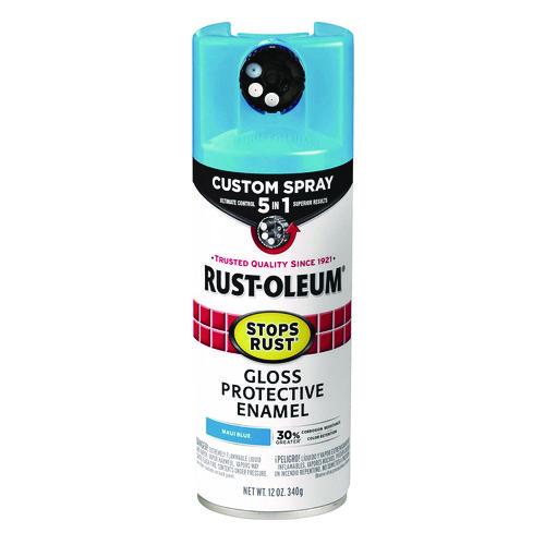 Rust-Oleum Stops Rust 5-in-1 Spray Paint, Gloss Maui Blue, 12 oz Aerosol Can