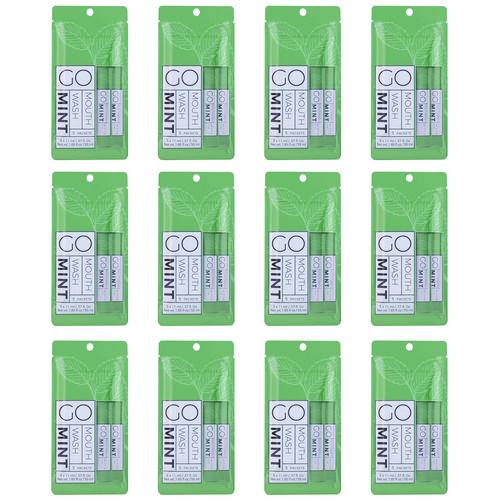 Go Mouthwash Individual Mouthwash Packets, Mint Flavor, 0.37 oz Packet, 5/Pack, 12 Packs/Box