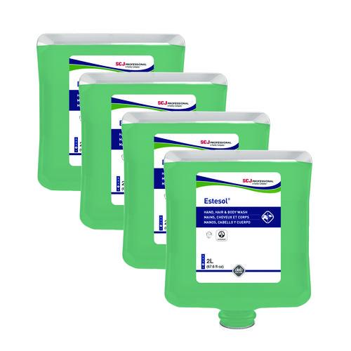 SC Johnson Professional Estesol Hand, Hair and Body Cleaner Manual Cartridge, Rainforest Scent, 2 L, 4/Carton