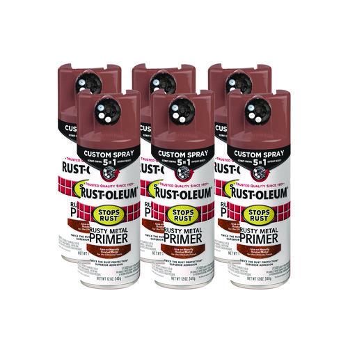 Rust-Oleum Stops Rust 5-in-1 Spray Paint, Rusty Metal, 12 oz Aerosol Can, 6/Carton