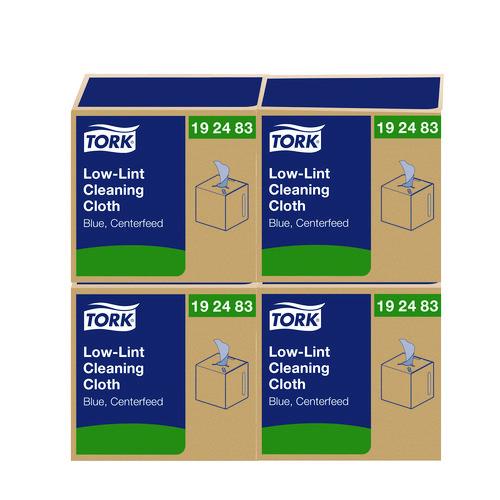 Tork Low-Lint Cleaning Cloths, 1-Ply, 15 x 15, Blue, 240 Sheets, 4 Boxes/Carton