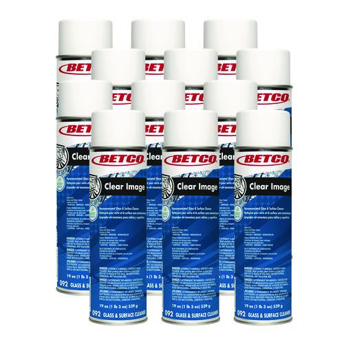Betco Clear Image Glass and Surface Cleaner, 19 oz Spray Bottle, 12/Carton