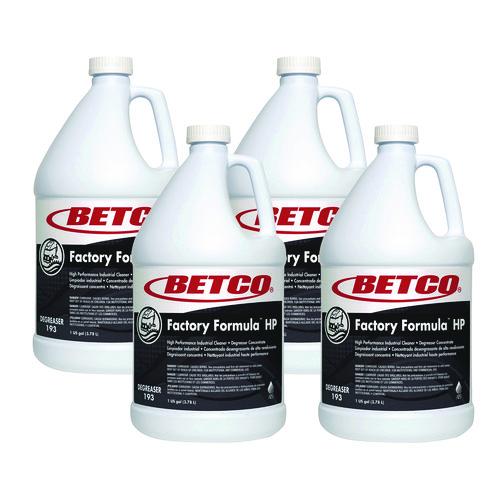 Betco Factory Formula HP Cleaner Degreaser, 1 gal Bottle, 4/Carton