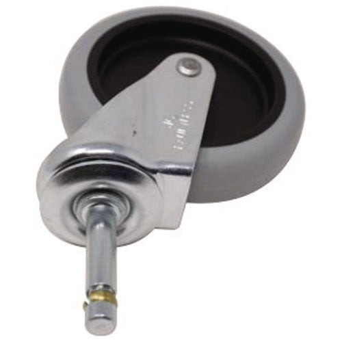 Rubbermaid Commercial 4" Swivel Stem Caster with Insert for Janitor Cart 2000, Grip Ring Stem, Black/Gray/Silver
