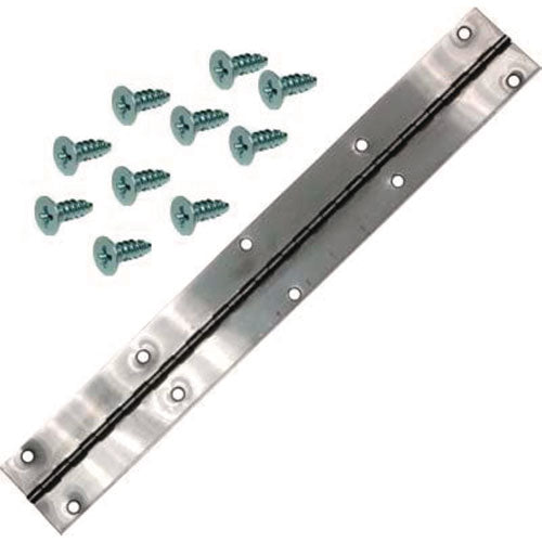 Rubbermaid Commercial Hinge with Hardware for Container, 1.5 x 18 x 0.5, Gray