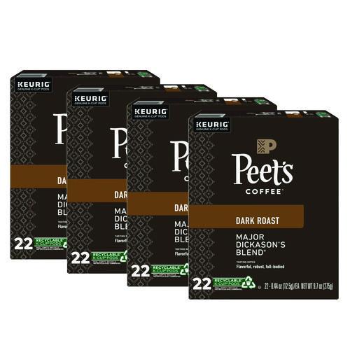 Peet's Coffee & Tea Major Dickason's Blend K-Cups, Regular, 88/Carton