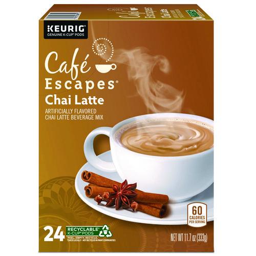 Café Escapes Chai Latte K-Cups, 24/Box