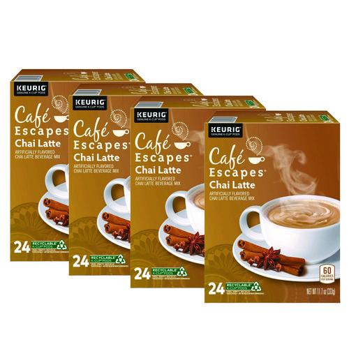 Café Escapes Chai Latte K-Cups, 96/Carton