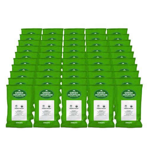 Green Mountain Coffee French Roast Coffee Fraction Packs, 2.2oz, 50/Carton