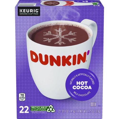 Dunkin' Milk Chocolate Hot Cocoa K-Cup Pods, 22/Box