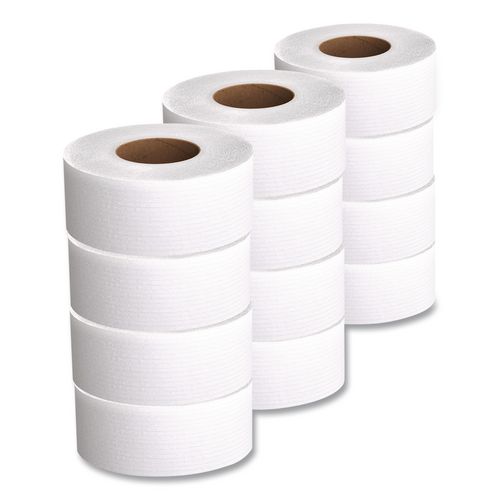 Scott Essential JRT Jumbo Roll Bathroom Tissue, Septic Safe, 2-Ply, 3.55" x 1,000 ft, White, 12 Rolls/Carton