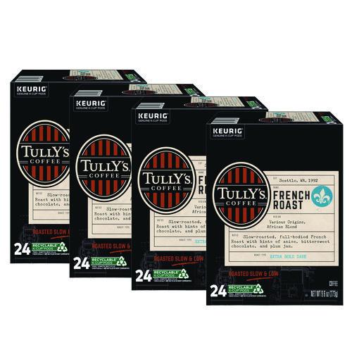 Tully's Coffee French Roast Coffee K-Cups, 96/Carton