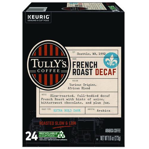 Tully's Coffee French Roast Decaf Coffee K-Cups, 24/Box