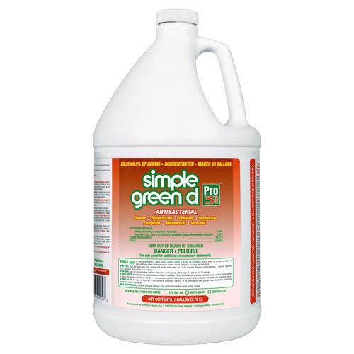 Simple Green d Pro 3 Plus Antibacterial Concentrate, Herbal Scent, 1 gal Bottle, 6/Carton