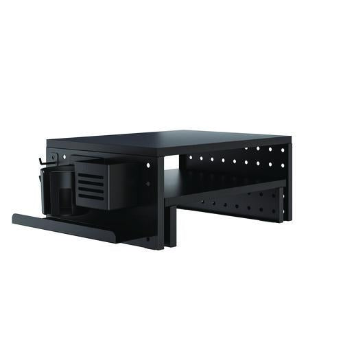 Kantek Pegboard Riser, For 32" Monitors, 15.9 x 11.8 x 7.3, Black, Supports 20 lbs