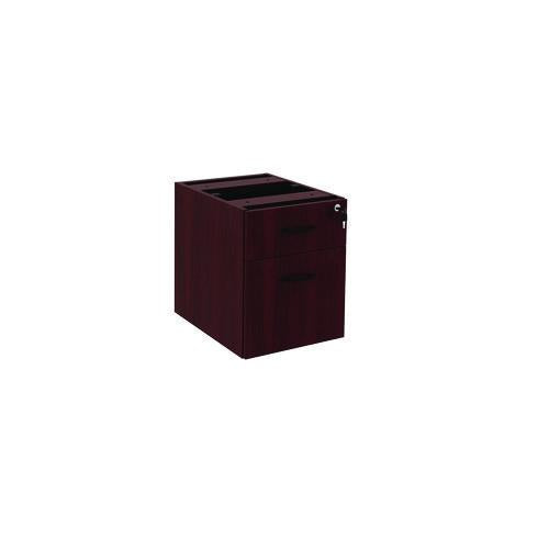 Alera Valencia Series Hanging Pedestal File, Left/Right, 2-Drawers: Box/File, Legal/Letter, Mahogany, 15.63" x 20.5" x 19.25"