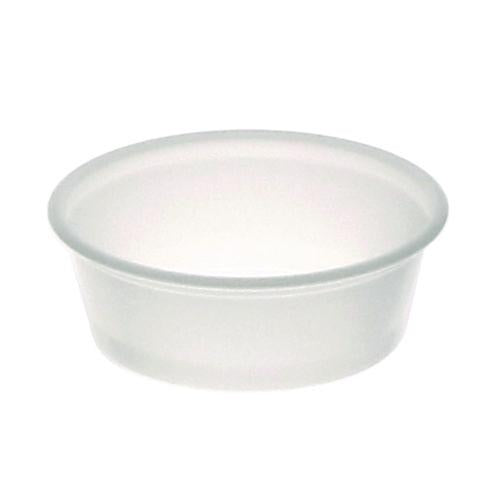 Pactiv Evergreen Plastic Portion Cup, 1.5 oz, Translucent, 125/Sleeve, 20 Sleeves/Carton