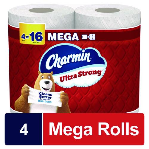 Charmin Ultra Strong Bathroom Tissue, Septic Safe, 2-Ply, White, 220 Sheets/Roll, 4 Rolls/Pack, 8 Packs/Carton
