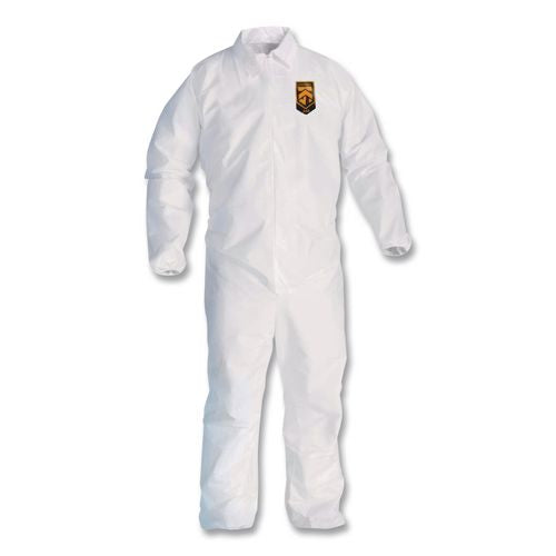 KleenGuard A40 Coveralls, Open Wrists and Ankles, Medium, White, 25/Carton