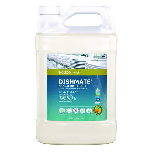 ECOS PRO Dishmate Manual Dish Liquid, Unscented, 128 oz Bottle