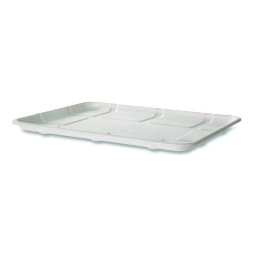 Eco-Products Meat and Produce Food Trays, 10.52 x 8.5 x 0.5, White, Sugarcane Fiber, 300/Carton
