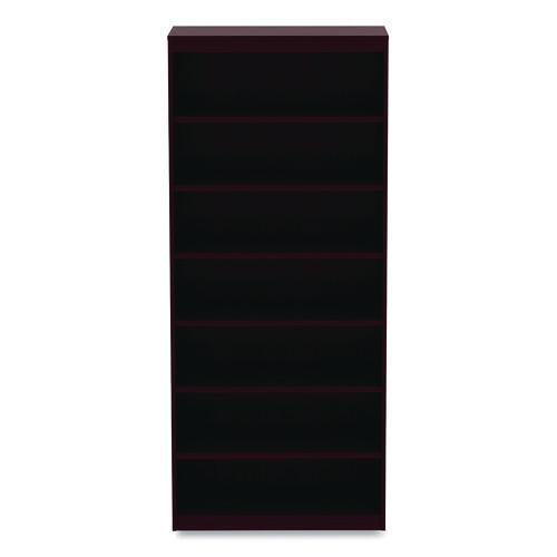Alera Valencia Series Square Corner Bookcase, Seven-Shelf, 35.63w x 11.81d x 83.86h, Mahogany