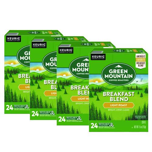 Green Mountain Coffee Breakfast Blend Coffee K-Cup Pods, 96/Carton