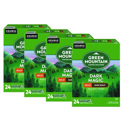 Green Mountain Coffee Dark Magic Decaf Extra Bold Coffee K-Cups, 96/Carton