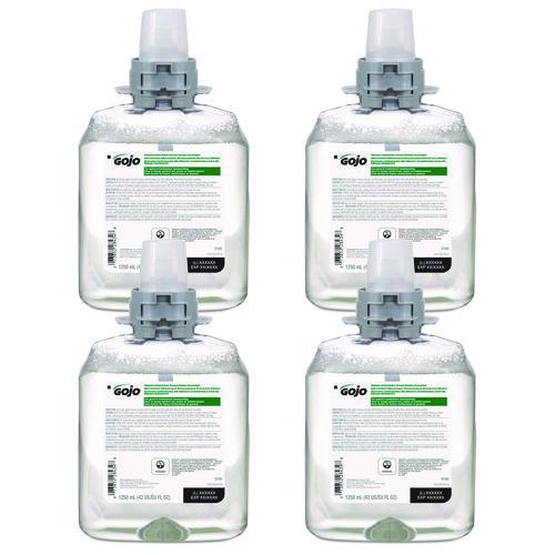 GOJO Green Certified Foam Hand Cleaner Refill, Unscented, 1,250 mL, 4/Carton