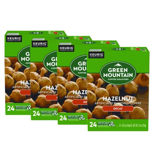 Green Mountain Coffee Hazelnut Decaf Coffee K-Cups, 96/Carton