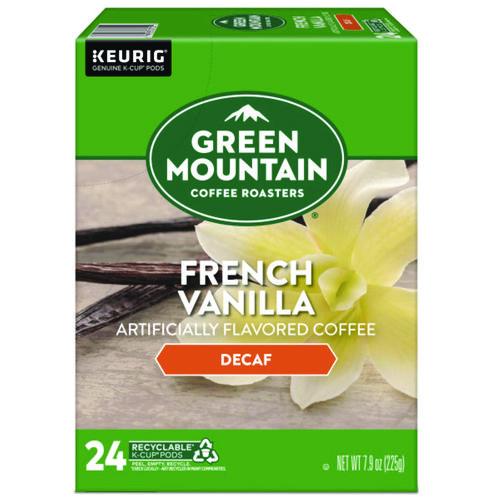 Green Mountain Coffee French Vanilla Decaf Coffee K-Cups, 24/Box
