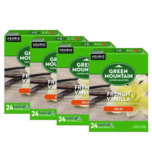 Green Mountain Coffee French Vanilla Decaf Coffee K-Cups, 96/Carton