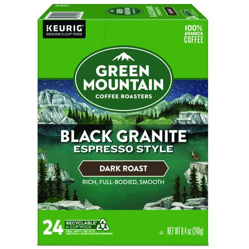Green Mountain Coffee Black Granite Espresso Style K-Cups, 24/Box