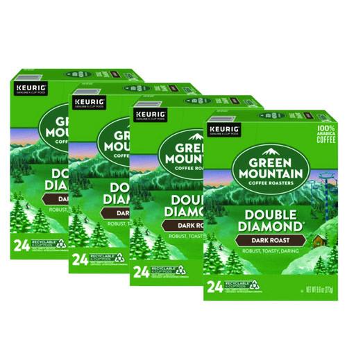 Green Mountain Coffee Double Black Diamond Extra Bold Coffee K-Cups, 96/Carton