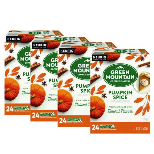 Green Mountain Coffee Fair Trade Certified Pumpkin Spice Flavored Coffee K-Cups, 96/Carton