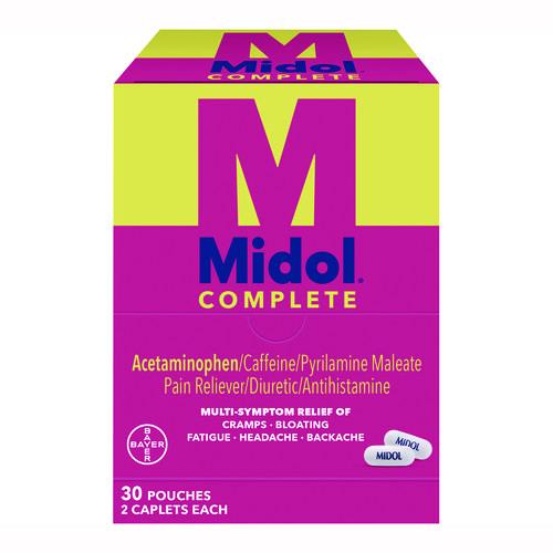 Midol Complete Menstrual Caplets, 2/Pack, 30 Packs/Box