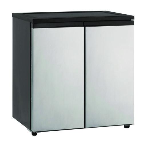 Avanti 5.5 Cu.Ft. Side by Side Refrigerator/Freezer, Black/Platinum