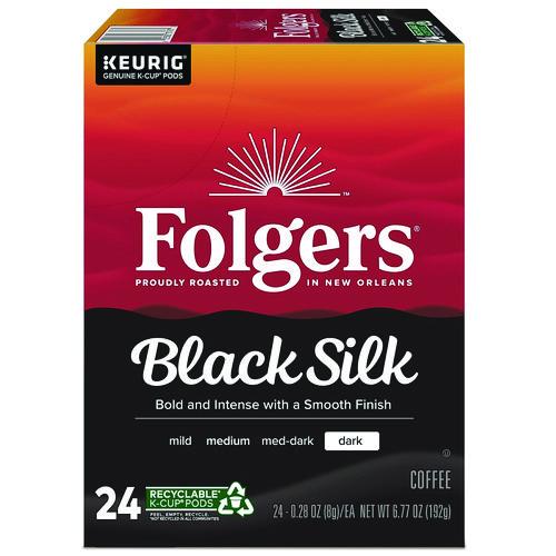 Folgers Gourmet Selections Black Silk Coffee K-Cups, 24/Box